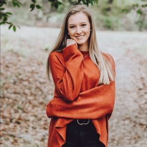 Burnt orange light weight sweater